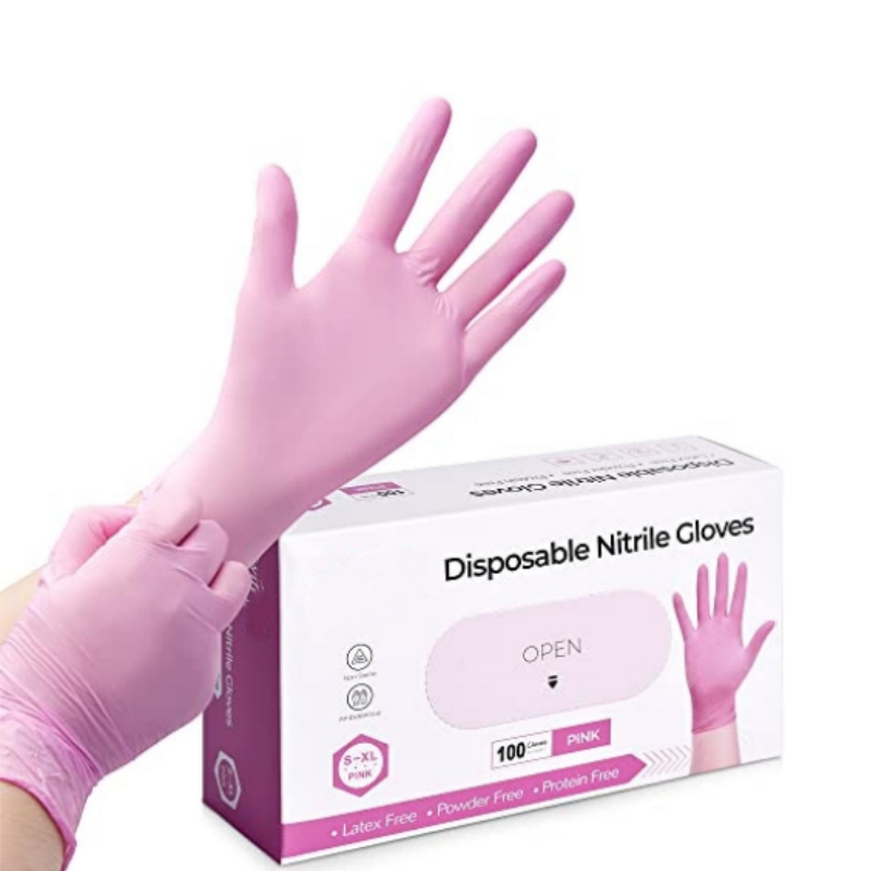 Pink Nitrile Disposable Gloves - огляд і ціна Disposable Gloves Nitrile