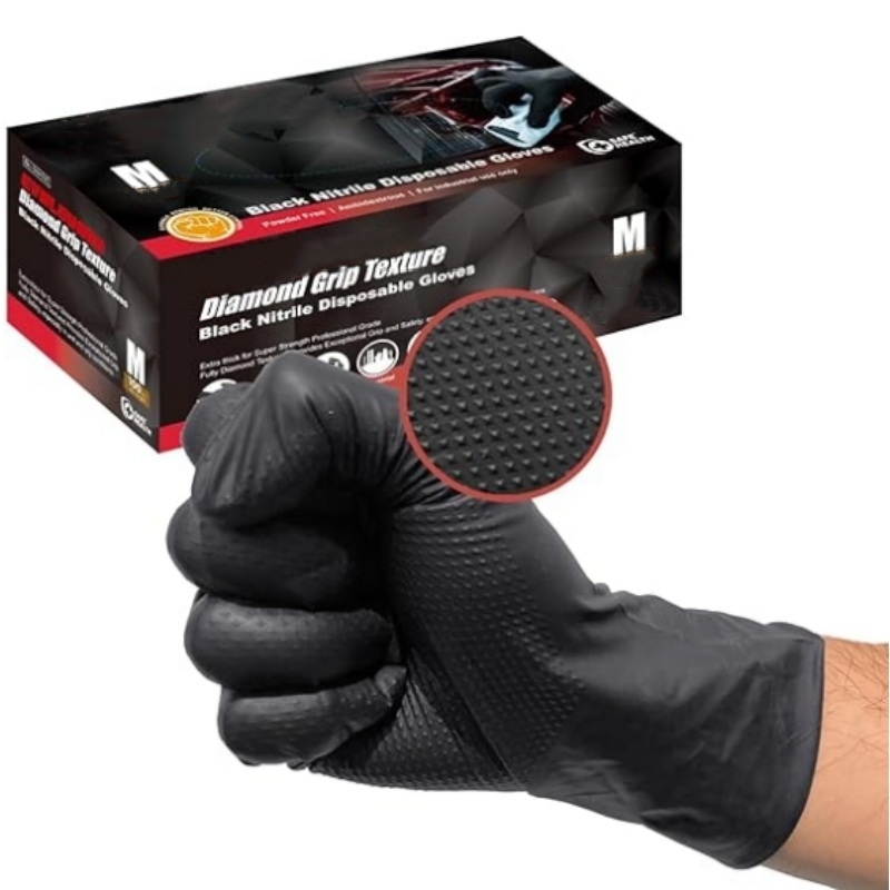 8Mil Heavy Duty Black Nitrile  - огляд і ціна Disposable Gloves Nitrile
