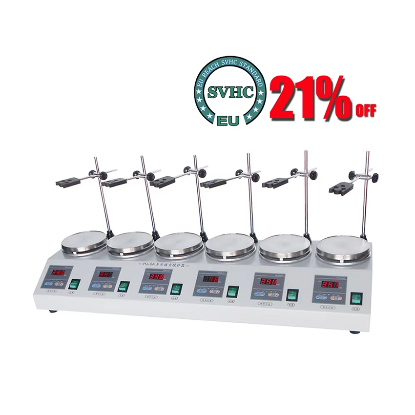 220V 6-head Magnetic Heating S - огляд і ціна Magnetic Stirrer Hotplate