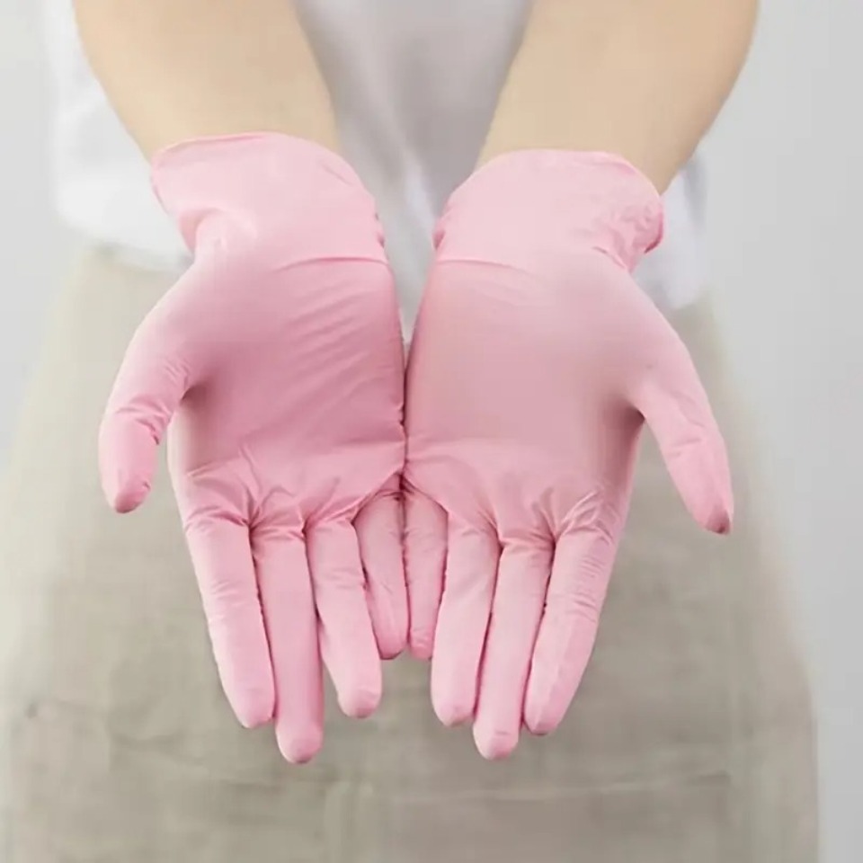 50/100PCS Light Pink Nitrile G - огляд і ціна Disposable Gloves Nitrile