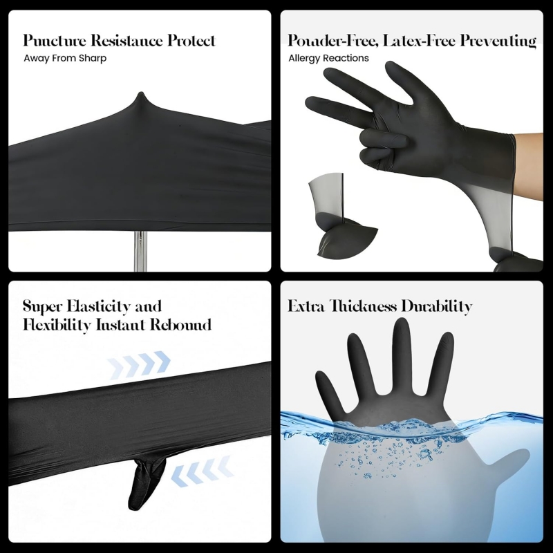Kids Black Nitrile Disposable  - огляд і ціна Disposable Gloves Nitrile