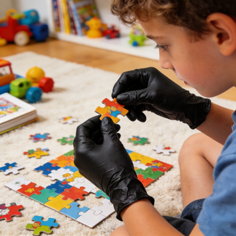 Kids Black Nitrile Disposable  - огляд і ціна Disposable Gloves Nitrile