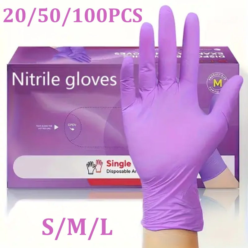 50/100PCS Violet Nitrile Glove - огляд і ціна Disposable Gloves Nitrile